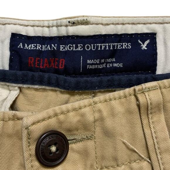 American Eagle Outfitters Pants Mens Size 32X32 Relaxed Flat Front Chino Casual - Picture 8 of 9